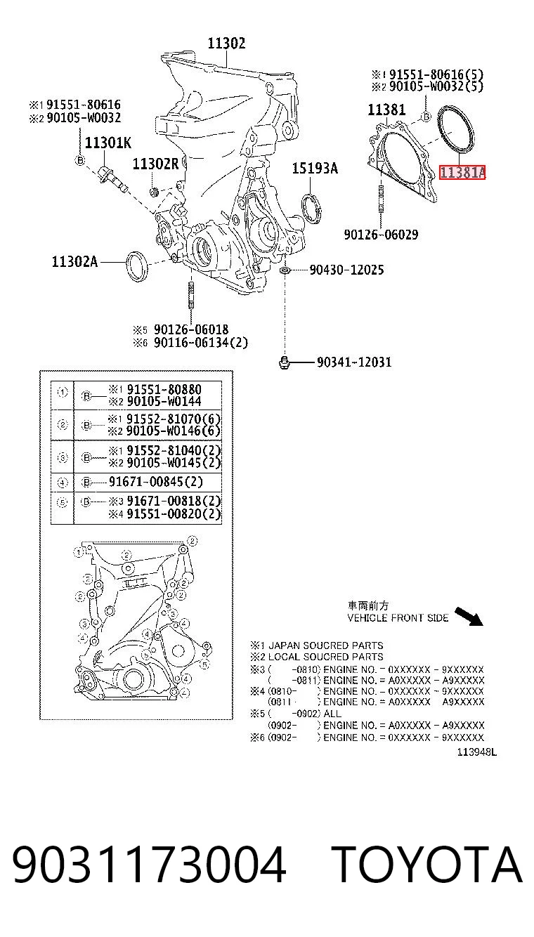 9031173004 Toyota