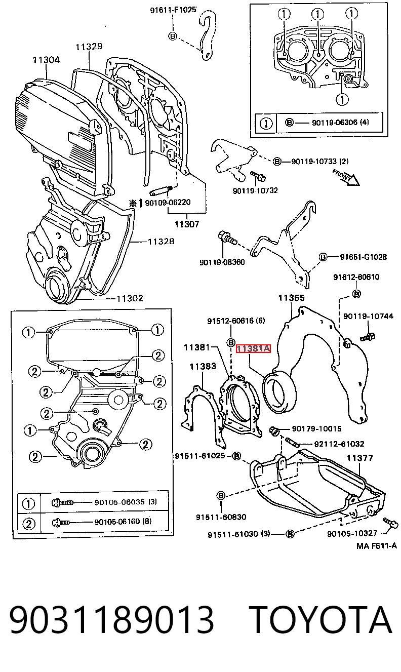Do koszyka Uszczelniacz wału korbowego silnika tylny Toyota Camry V V30