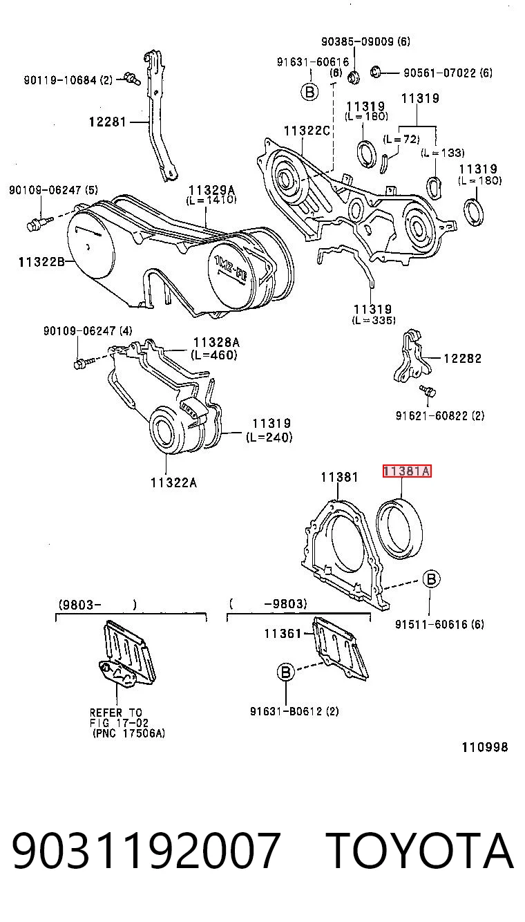 Uszczelniacz wału korbowego silnika tylny Lexus RX 330/350 SUV (U3) (2003 - 2008) cena, od 26,24 USD