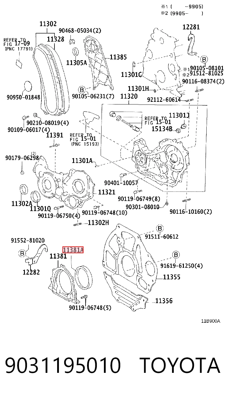 Uszczelniacz wału korbowego silnika tylny do Toyota Land Cruiser PRADO J150