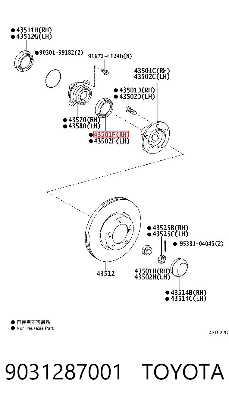 9031287001 Toyota