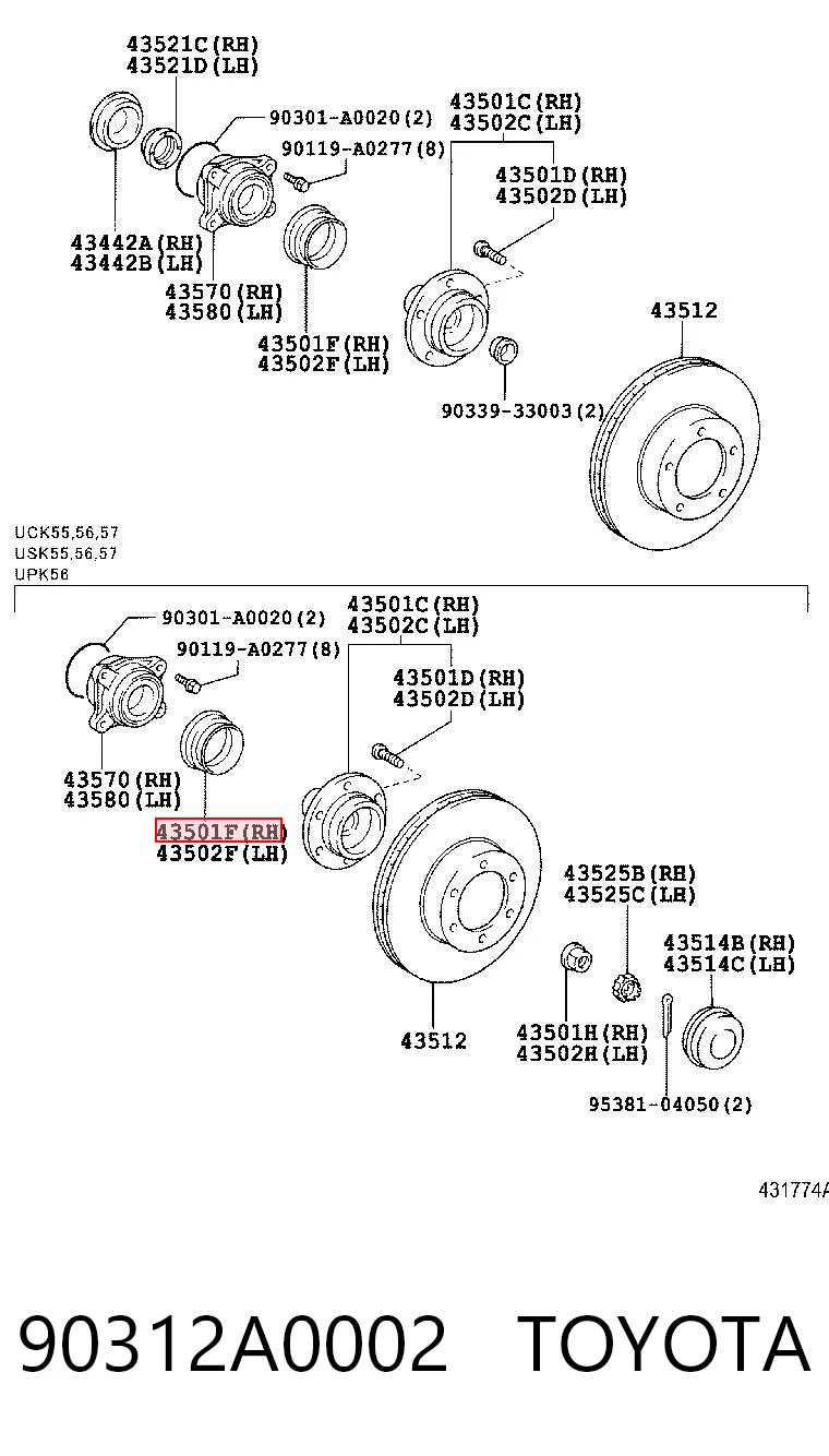 90312A0002 Toyota