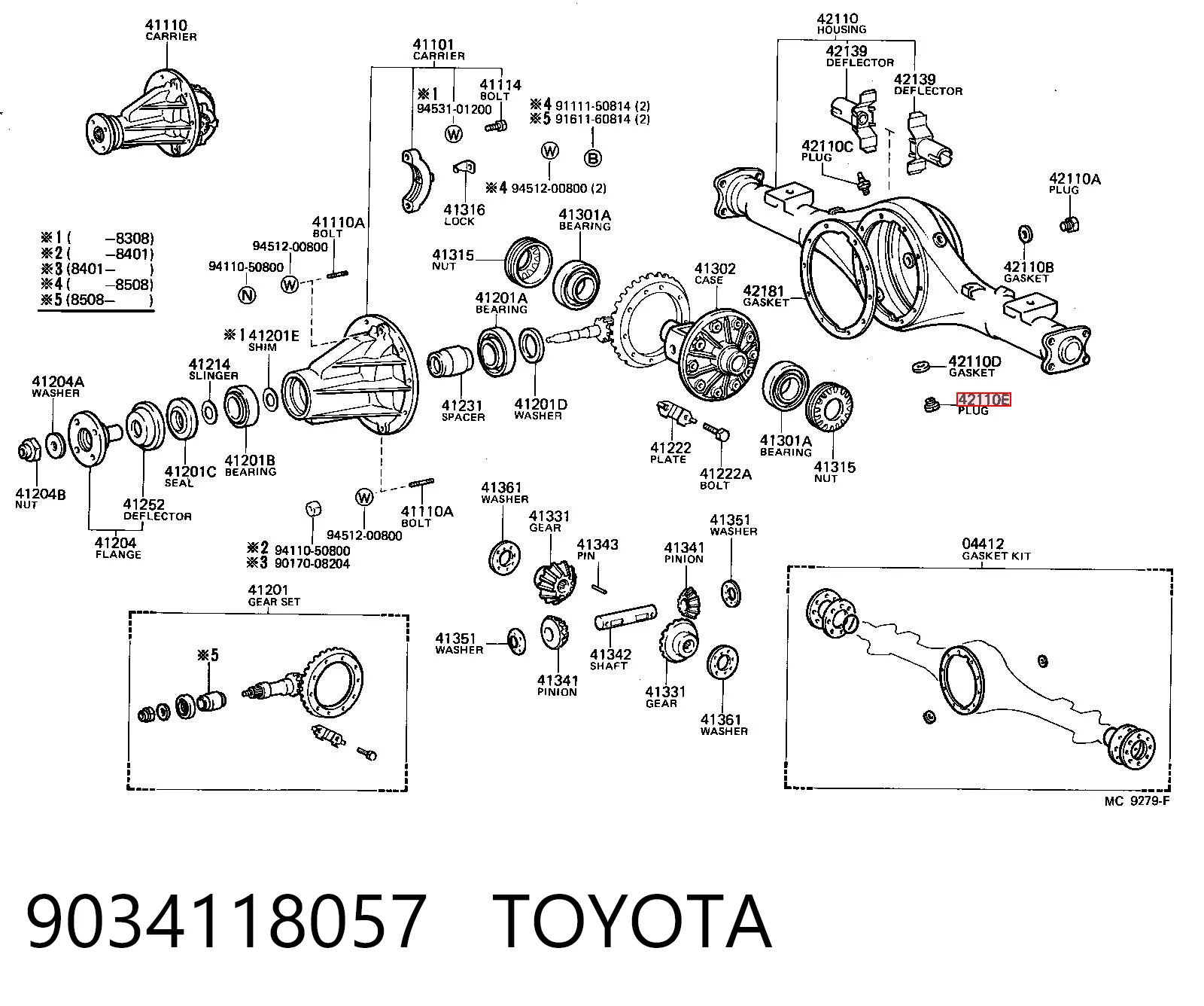 9034118057 Toyota Korek miski olejowej silnika