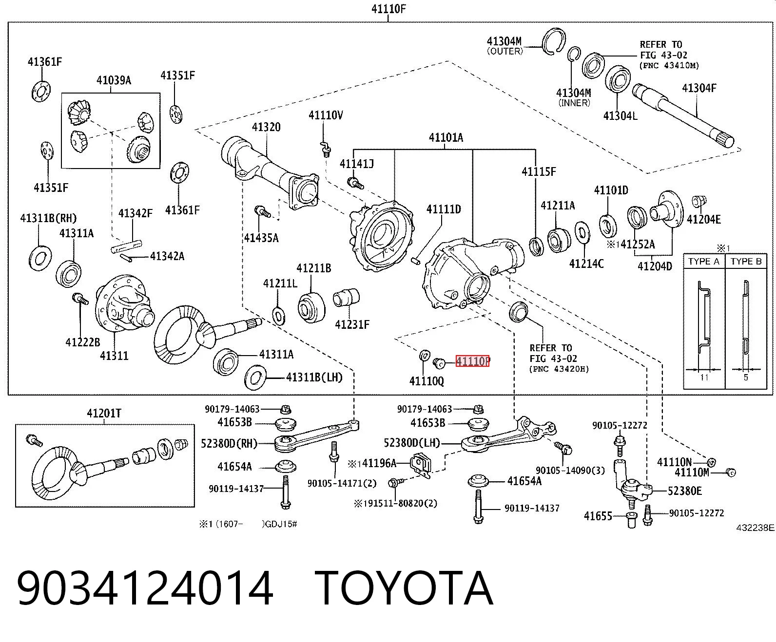9034124014 Toyota Korek wlewu mostu tylnego/przedniego