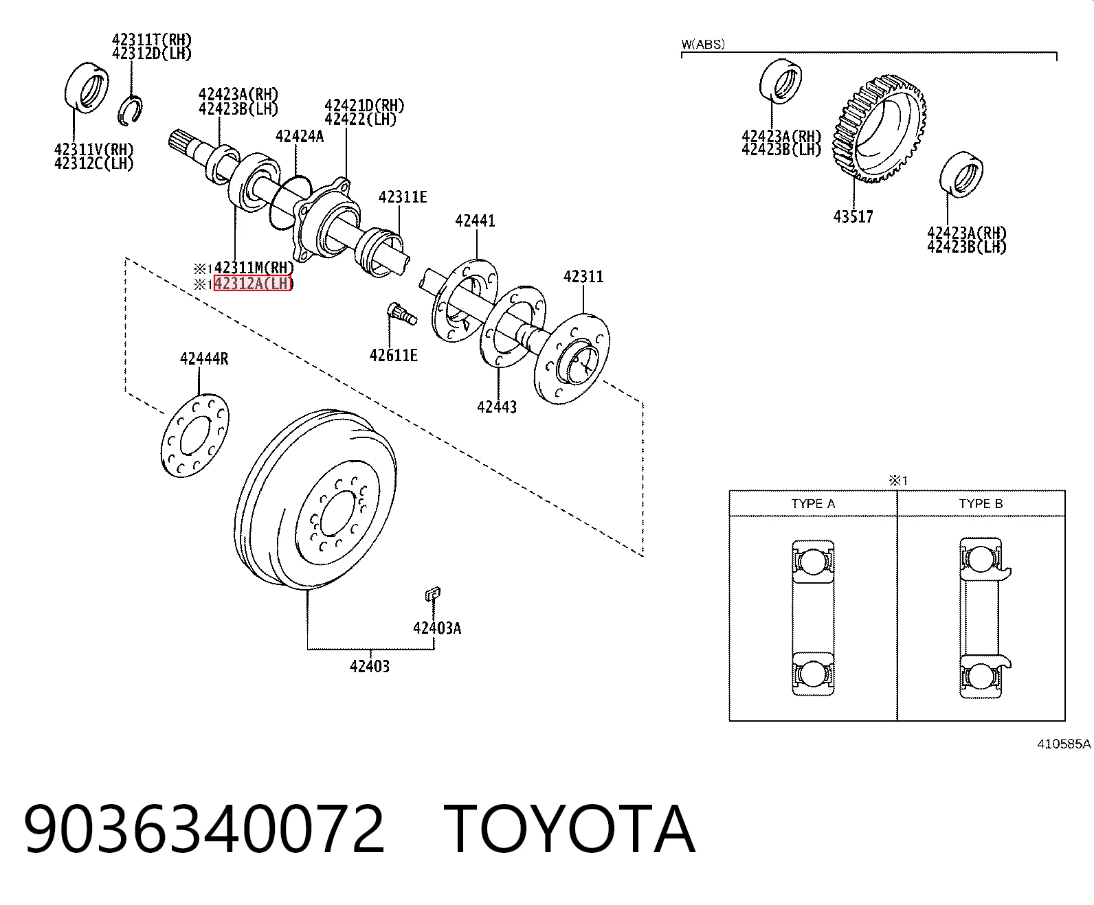 9036340072 Toyota
