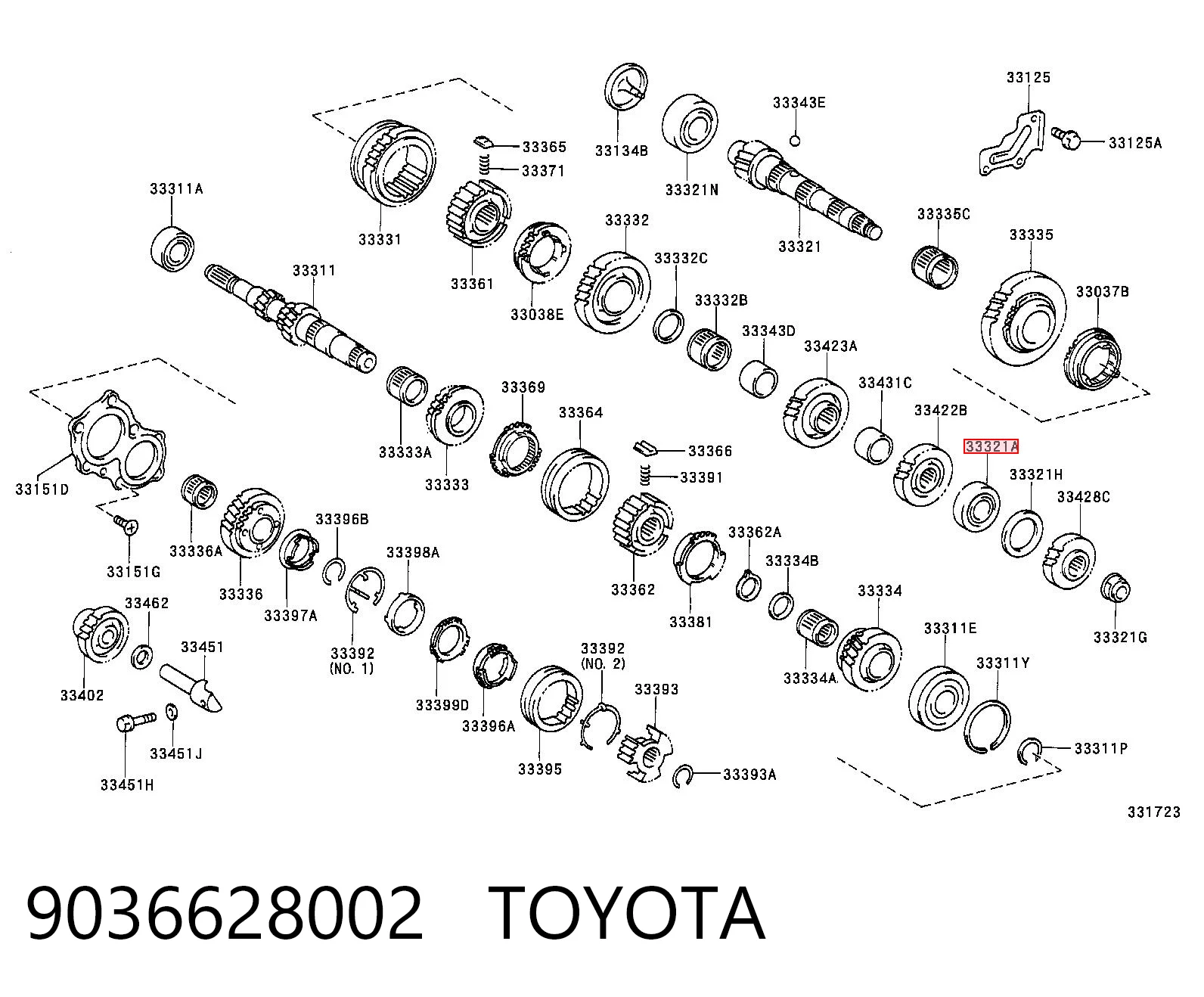 Kupić Łożysko wału sprzęgłowego skrzyni biegów Toyota Avensis T25 w dobrej cenie