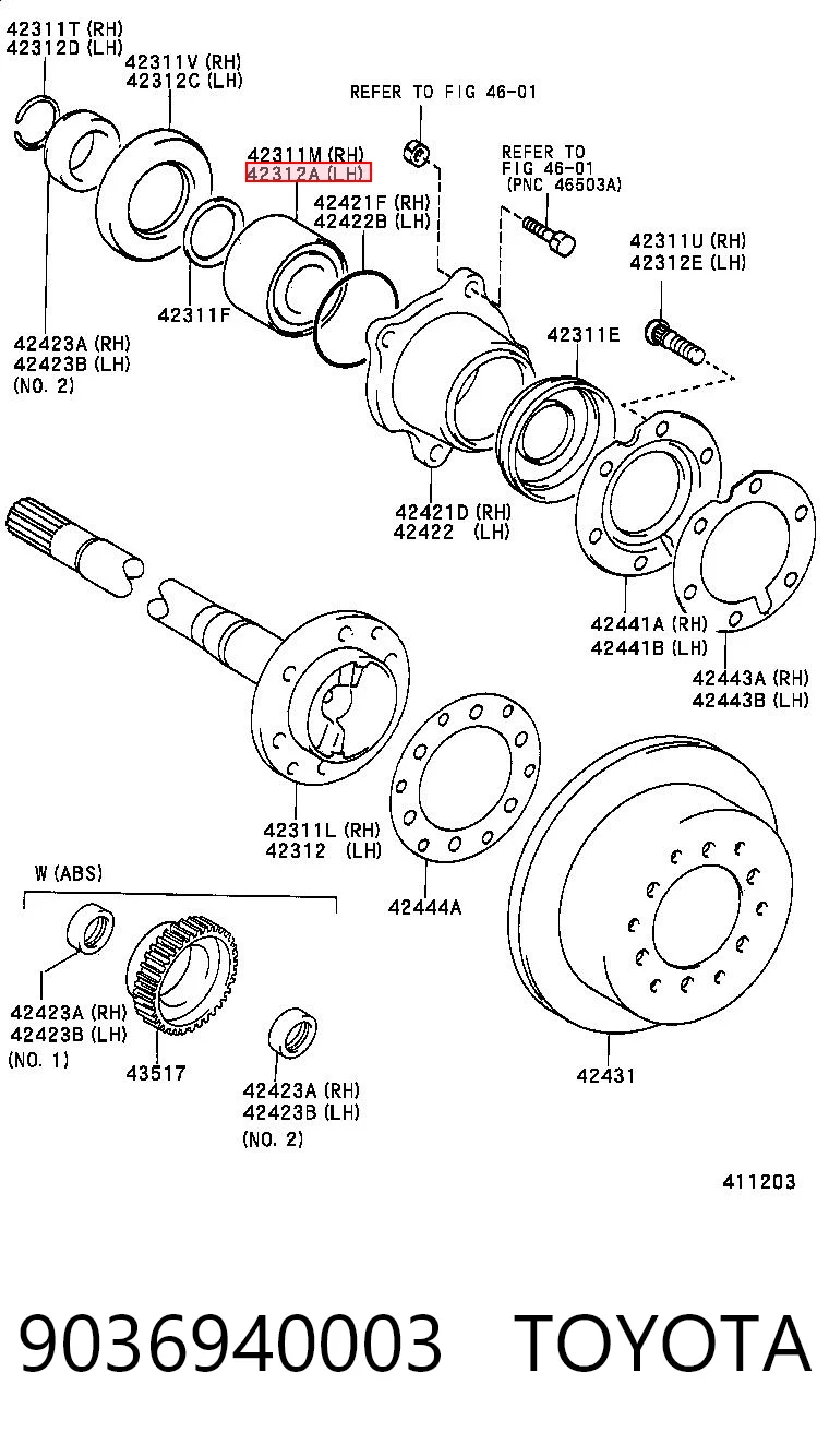 9036940003 Toyota