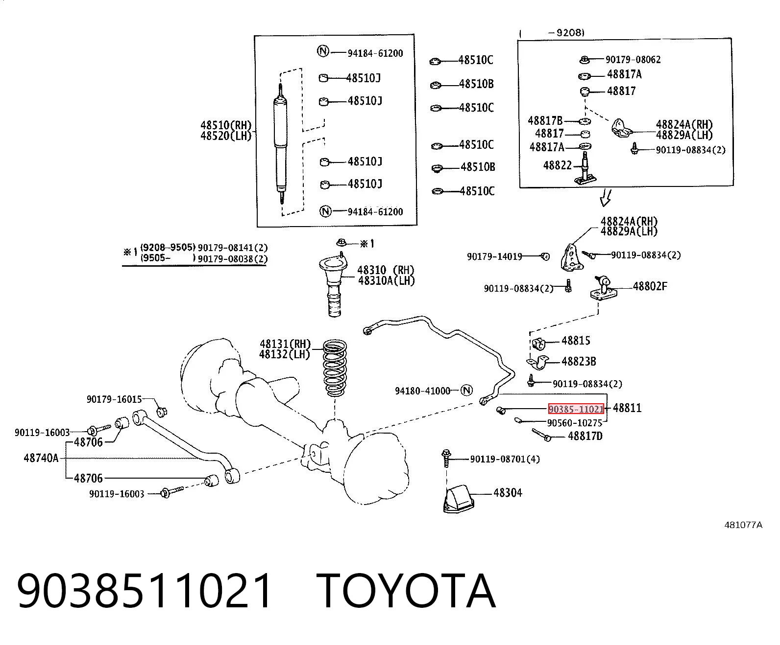 9038511021 Toyota