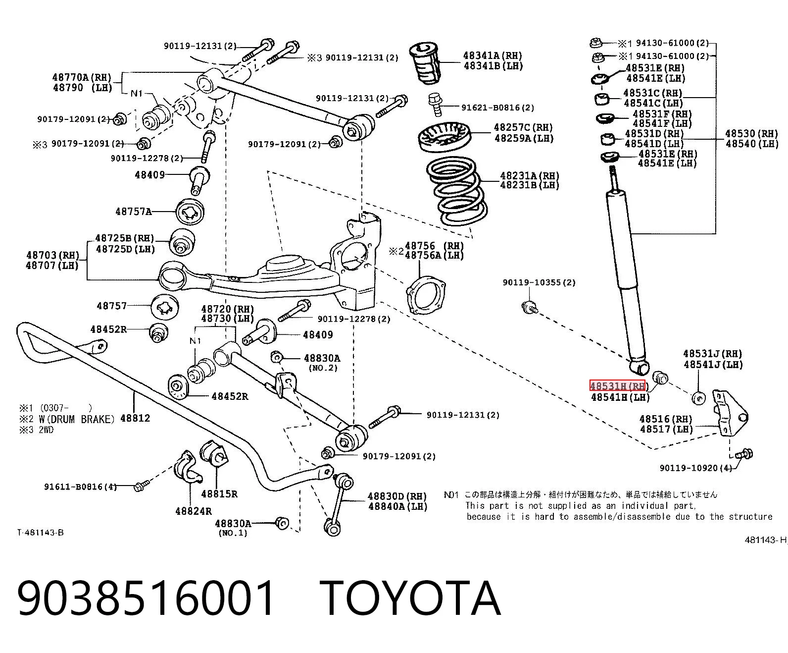 9038516001 Toyota