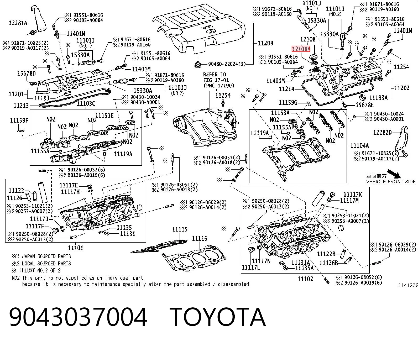 9043037004 Toyota Uszczelka korka wlewu oleju