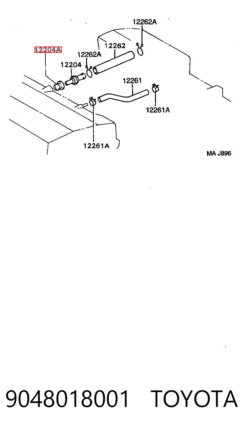 9048018001 Toyota Uszczelka zaworu odpowietrzającego bloku silnika
