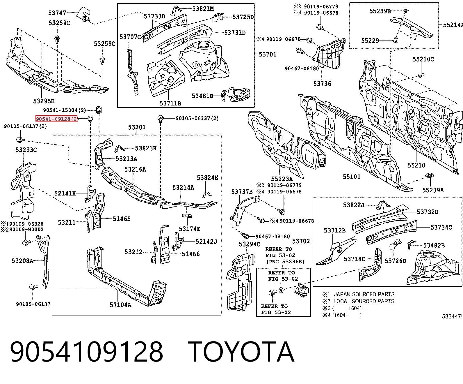 9054109128 Toyota