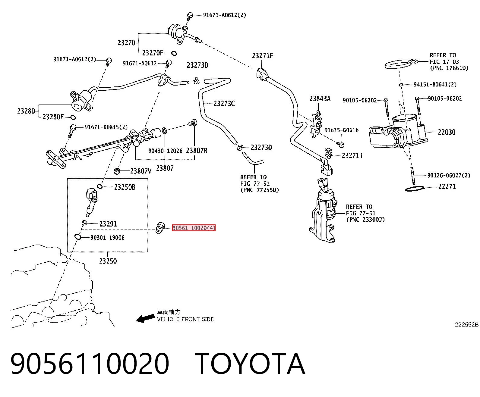 9056110020 Toyota Zestaw naprawczy wtryskiwacza