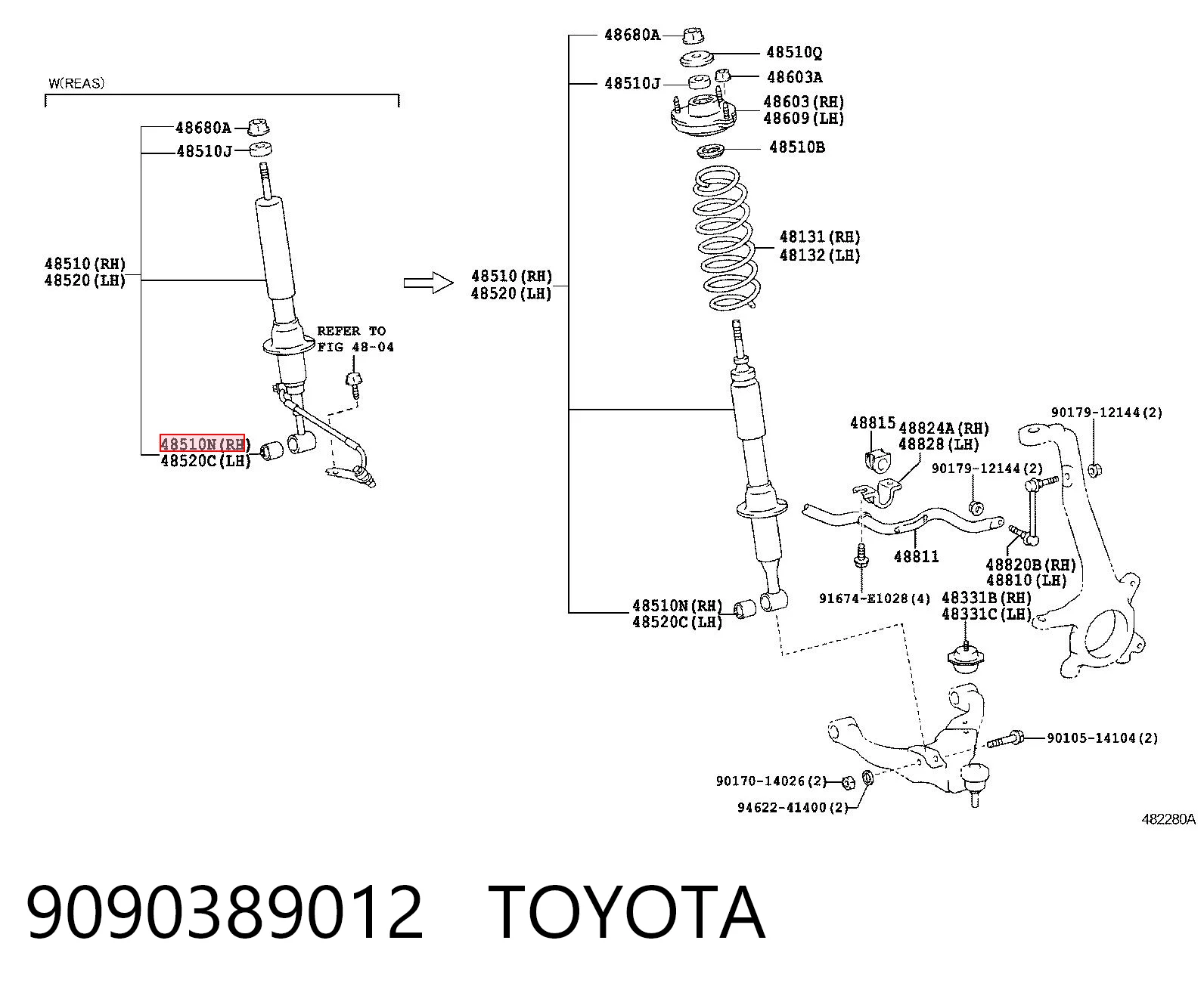 9090389012 Toyota
