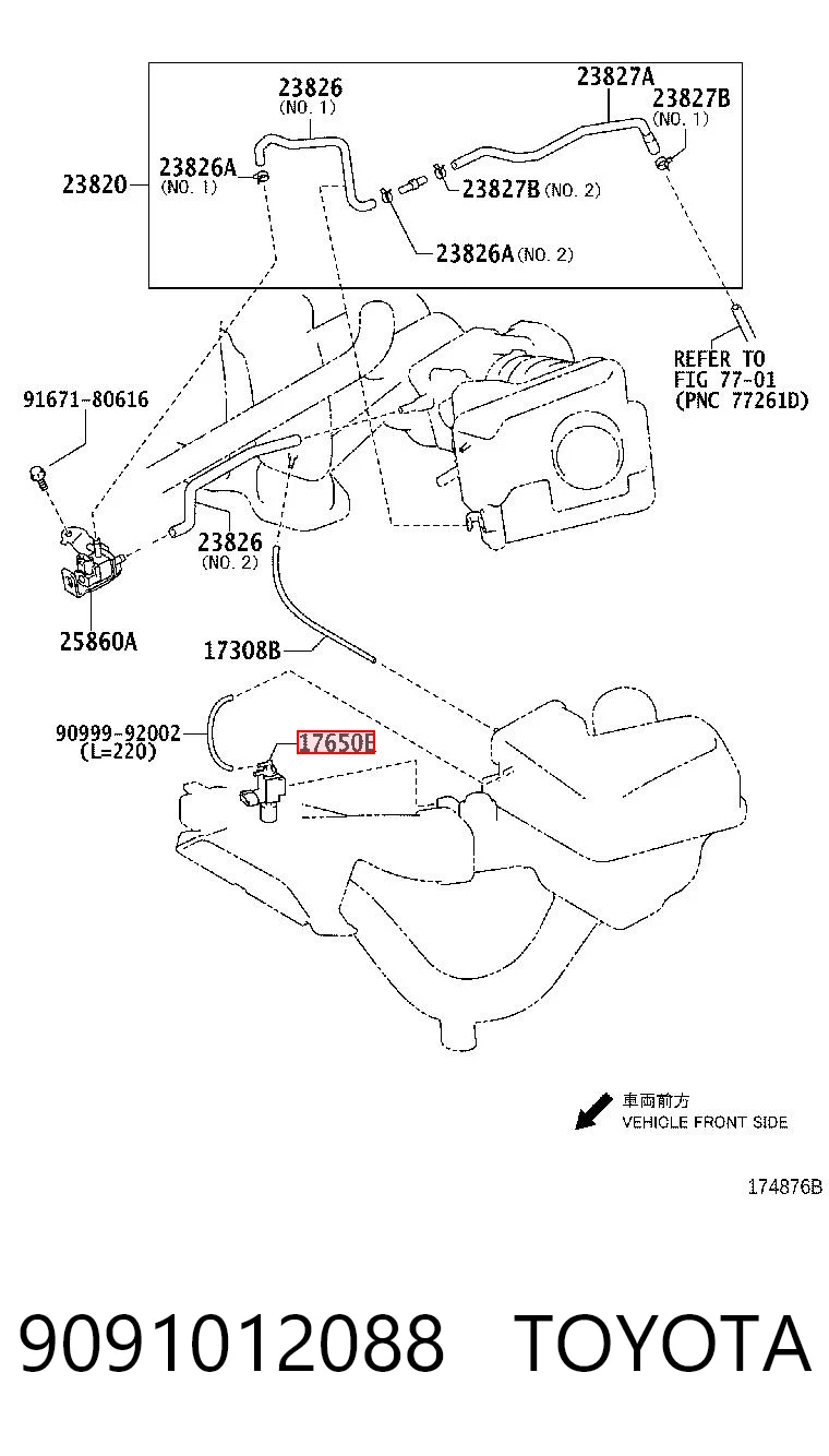 9091012088 Toyota Czujnik ciśnienia w kolektorze ssącym, MAP