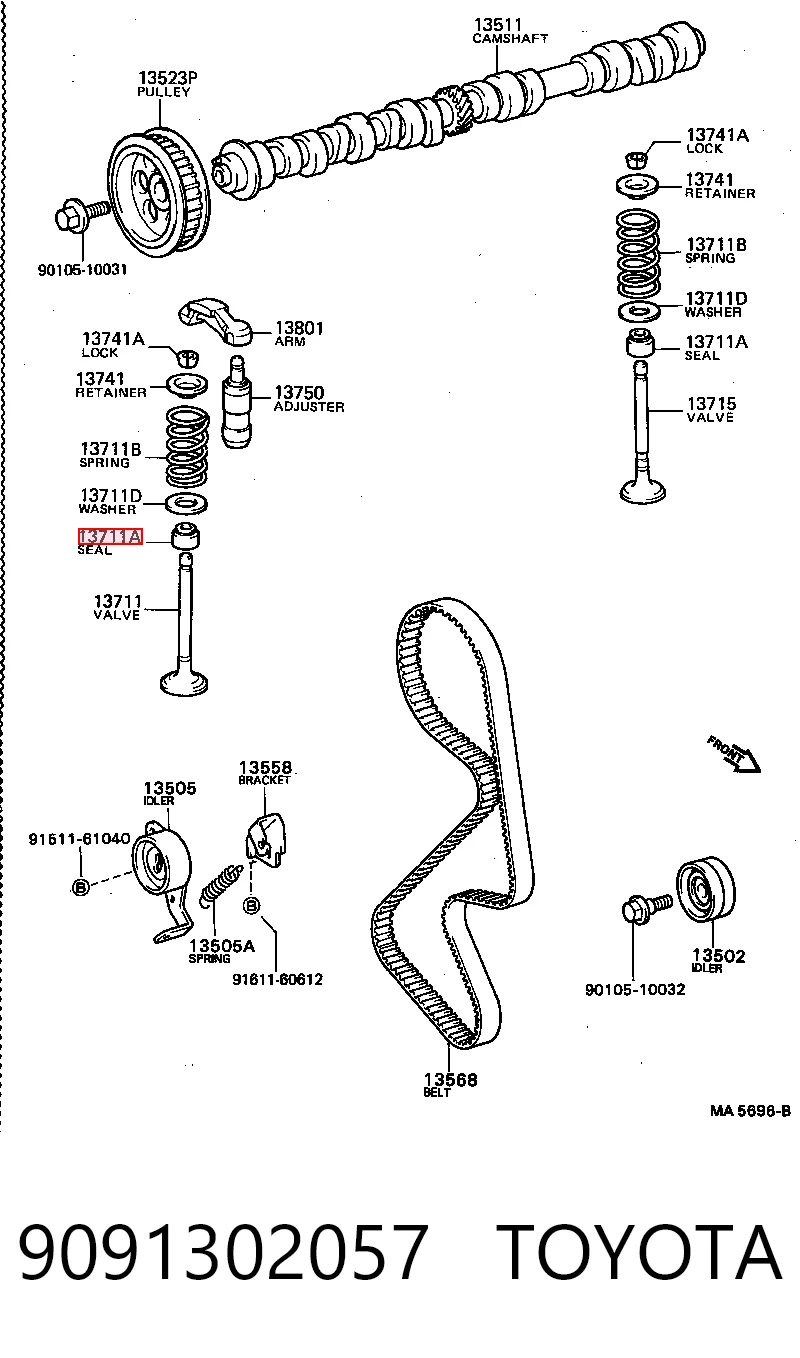 Uszczelniacz zaworu dolotowego/wylotowego do Toyota Avensis I T22