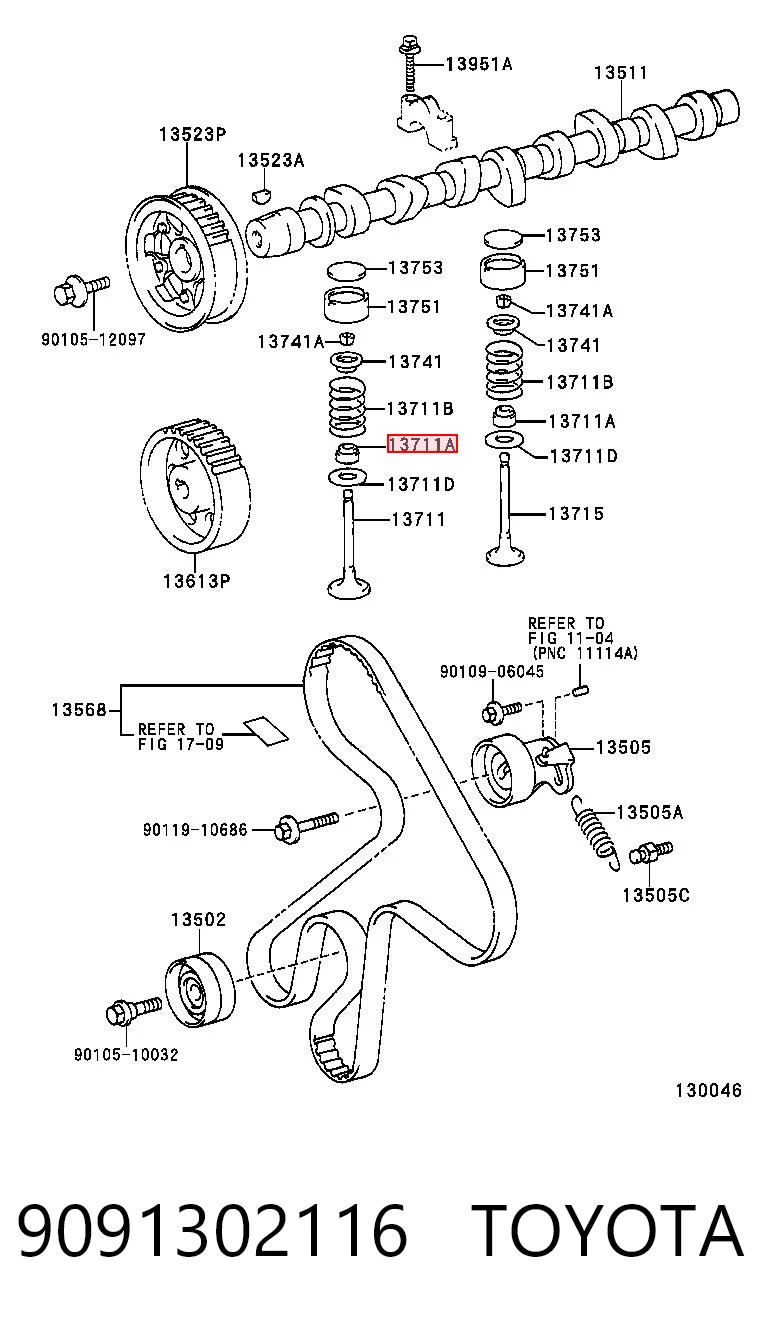 Do koszyka Uszczelniacz zaworu dolotowego/wylotowego Toyota Avensis I T22