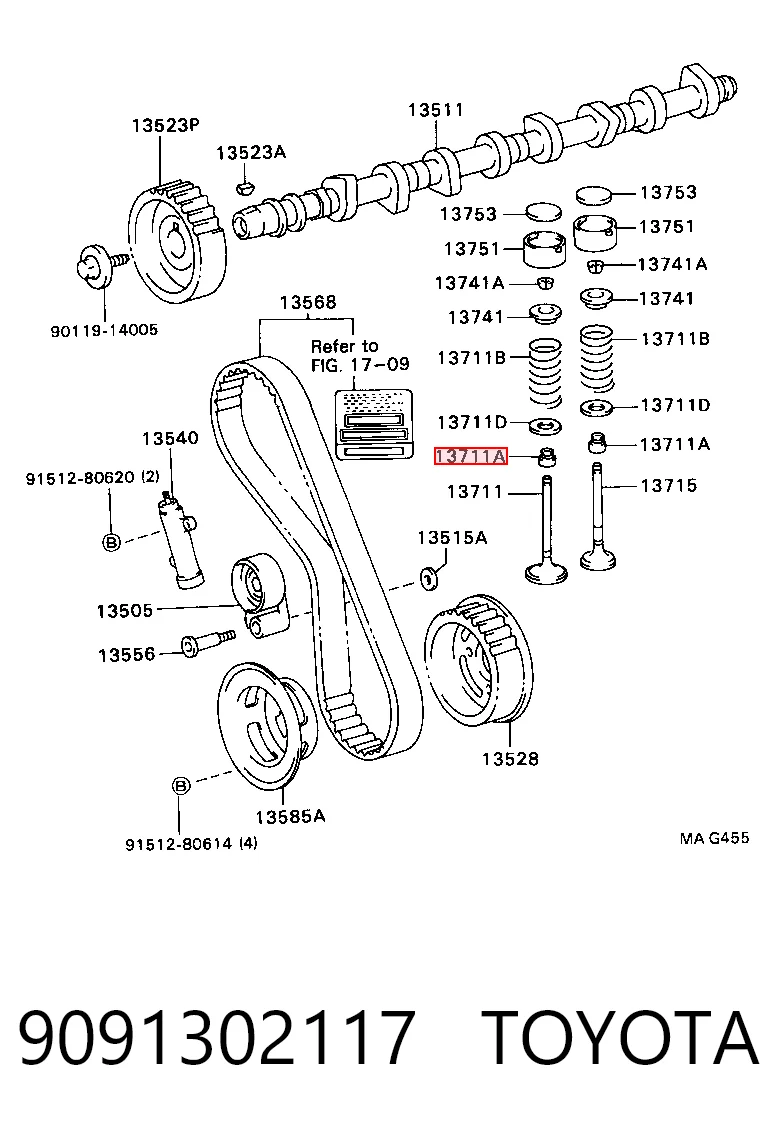  Uszczelniacz zaworu dolotowego/wylotowego Toyota Avensis 1