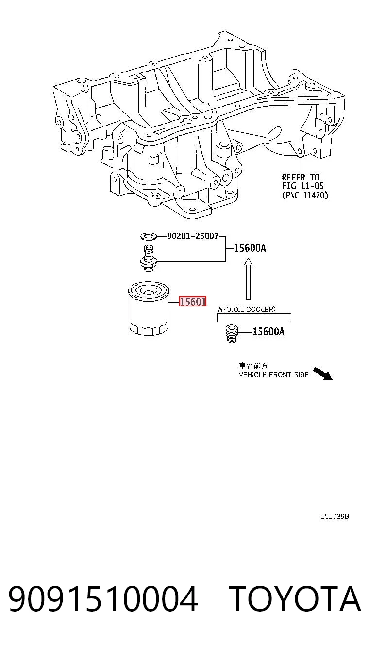 9091510004 Toyota Filtr oleju
