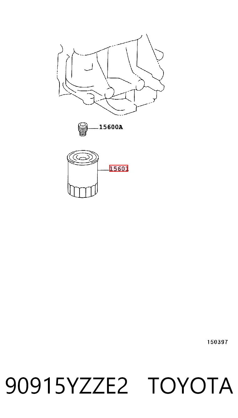 90915YZZE2 Toyota Filtr oleju