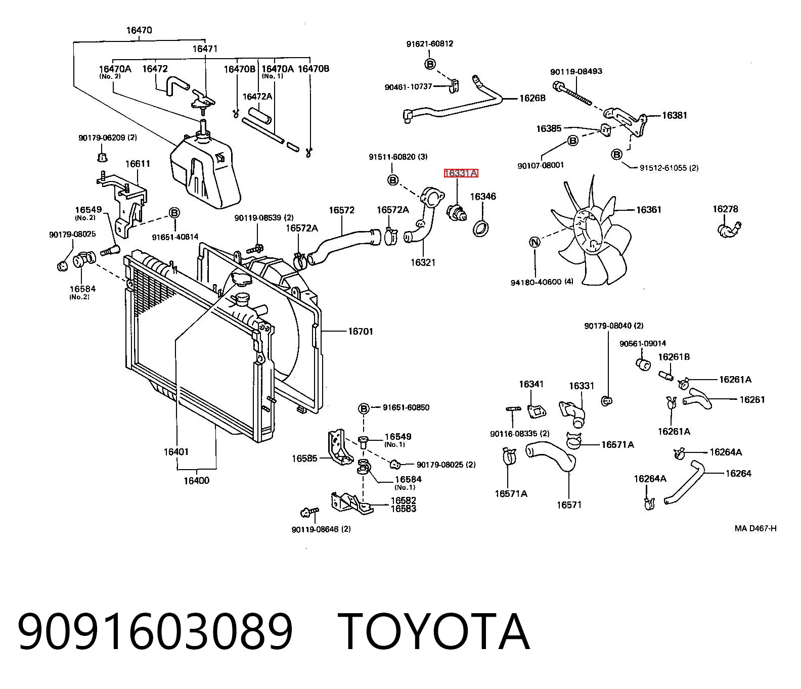 9091603089 Toyota