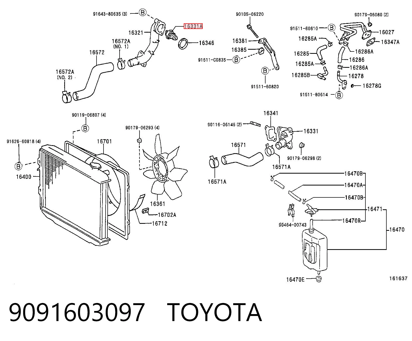  Termostat Toyota Hilux 