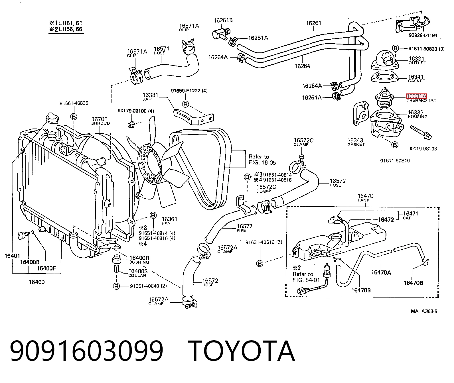 9091603099 Toyota Termostat