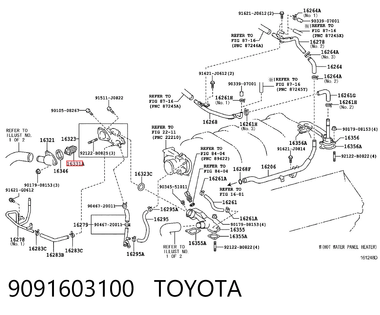 9091603100 Toyota Termostat