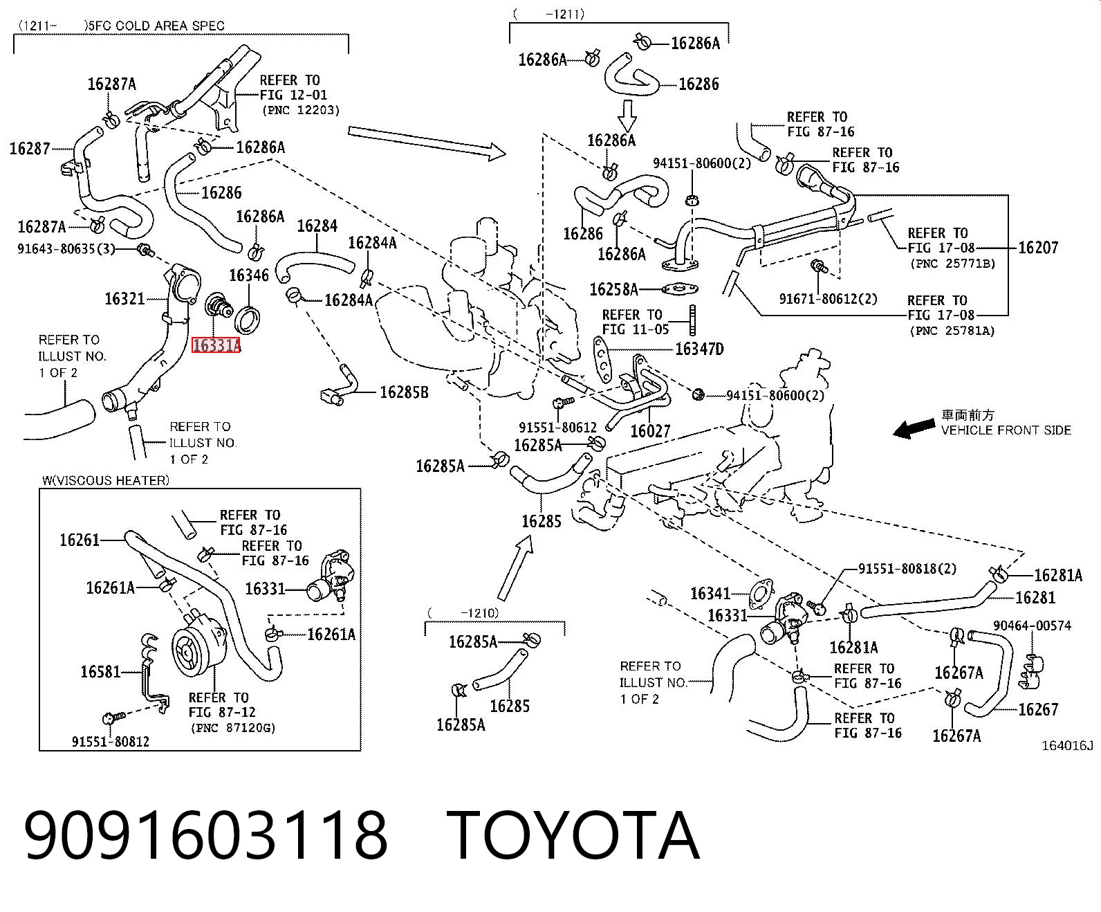 9091603118 Toyota Termostat