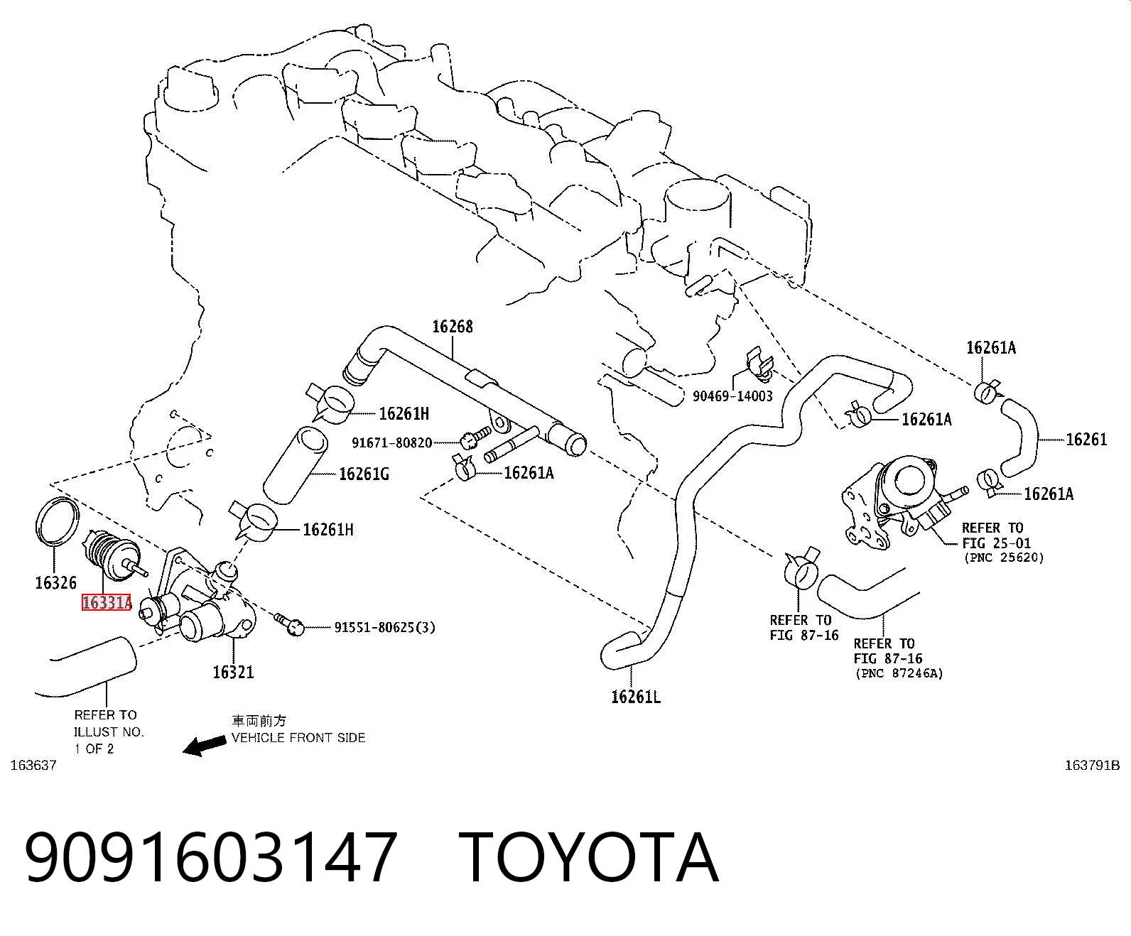 9091603147 Toyota Termostat