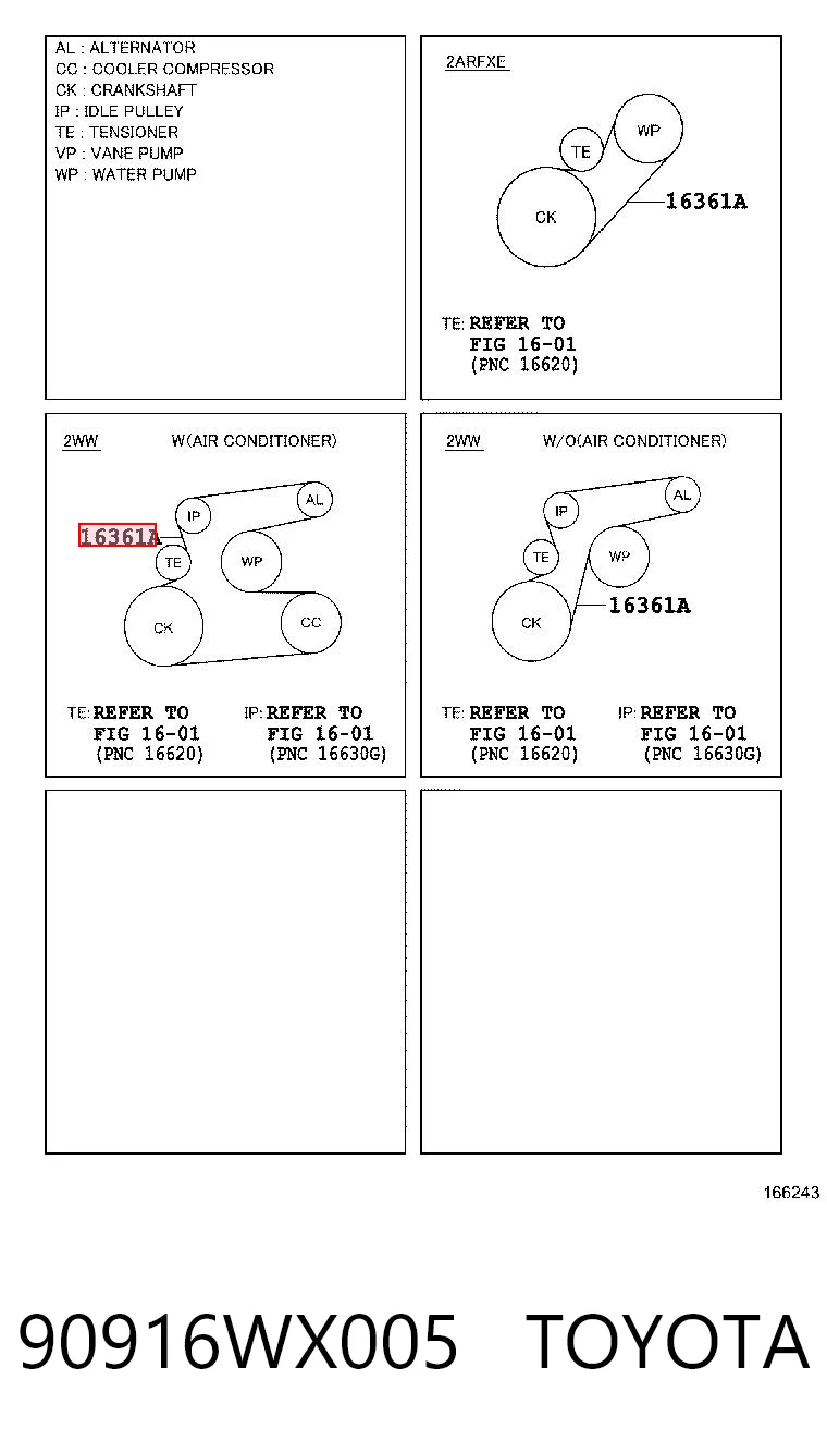 90916WX005 Toyota