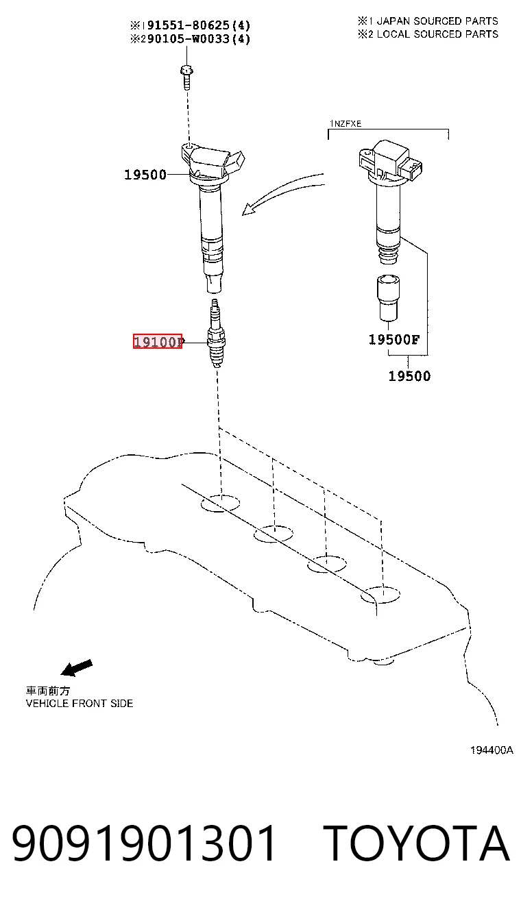 9091901301 Toyota Świeca zapłonowa