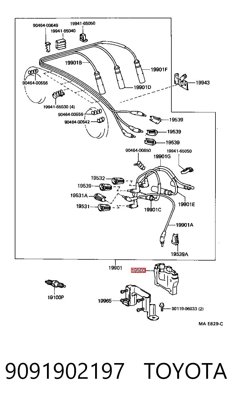 9091902197 Toyota Cewka zapłonowa