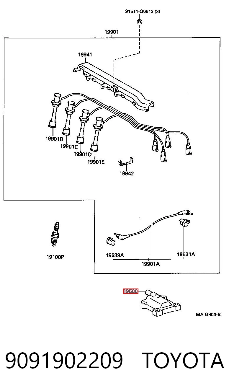9091902209 Toyota Cewka zapłonowa