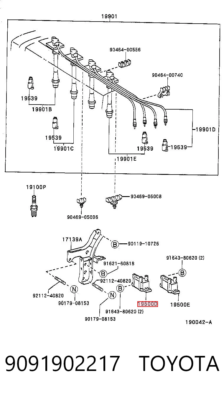 9091902217 Toyota Cewka zapłonowa