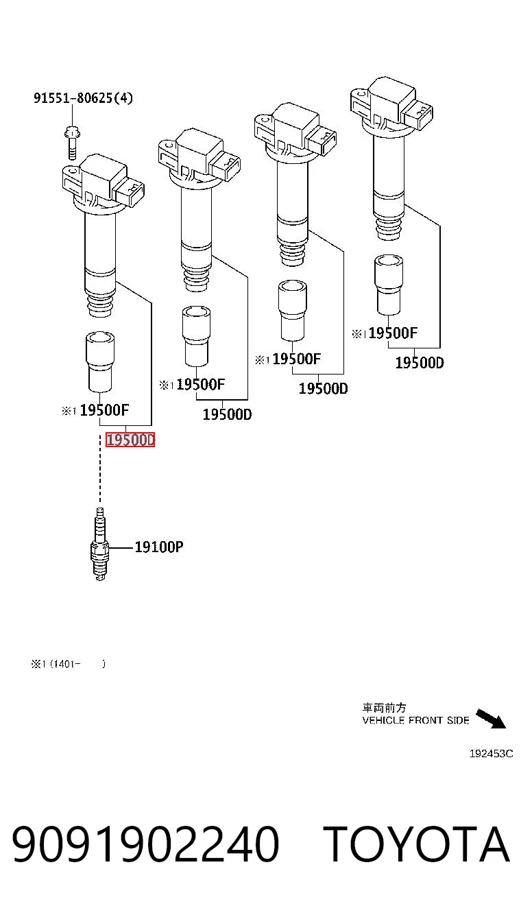 9091902240 Toyota Cewka zapłonowa