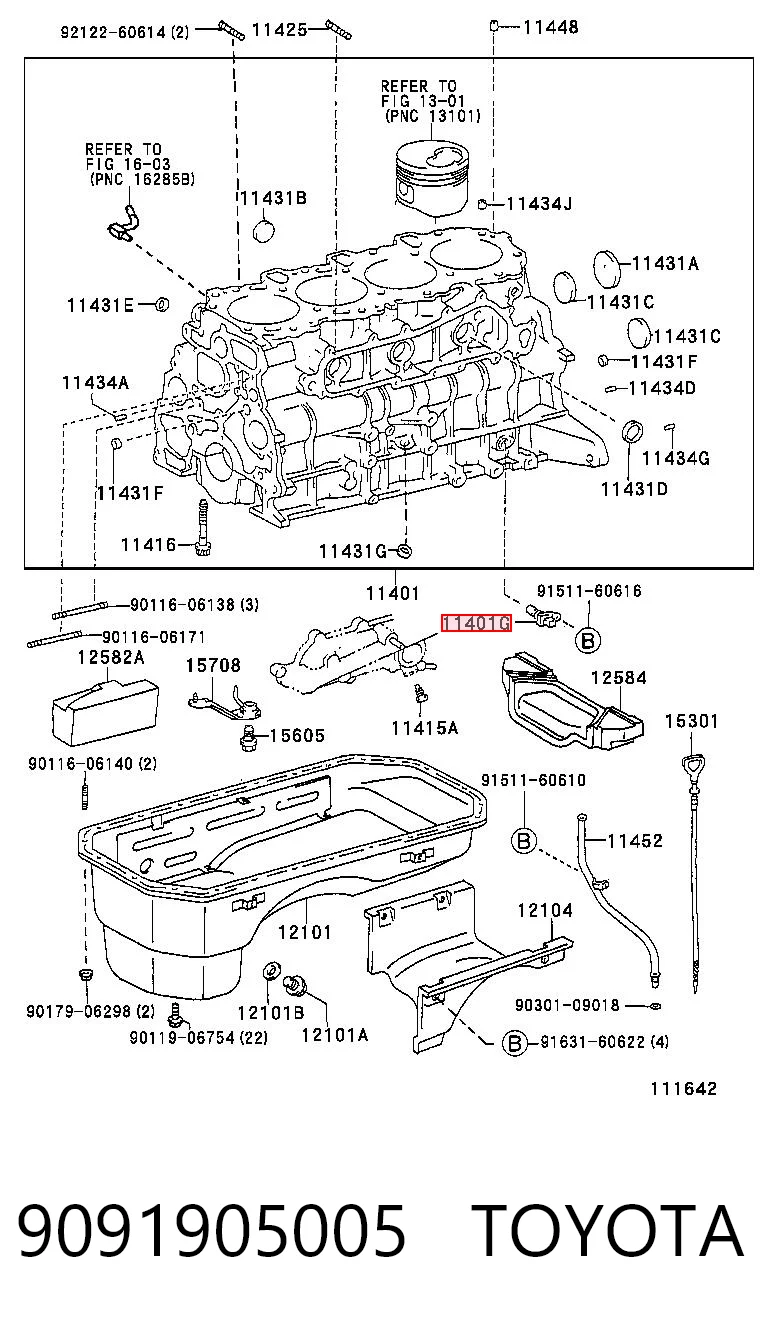 9091905005 Toyota Czujnik położenia wału korbowego