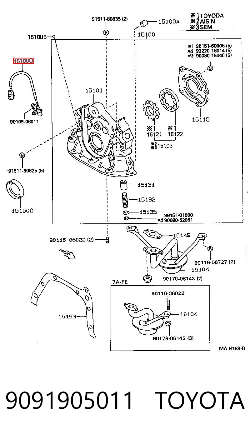 9091905011 Toyota