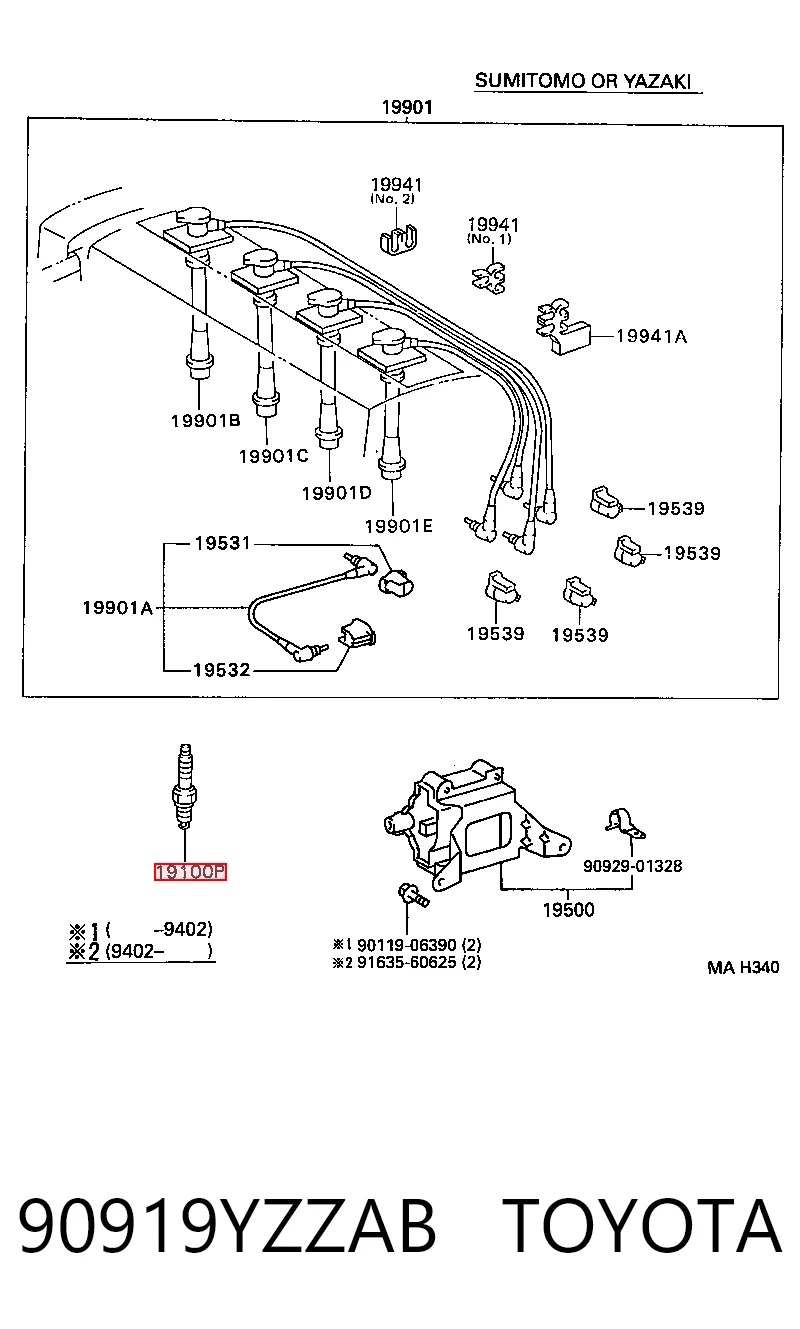 90919YZZAB Toyota