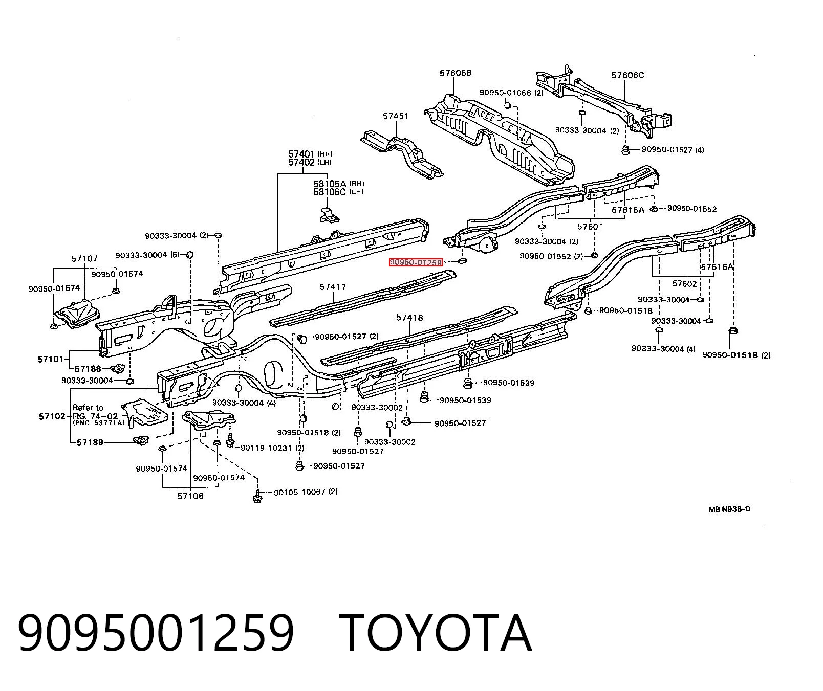 9095001259 Toyota