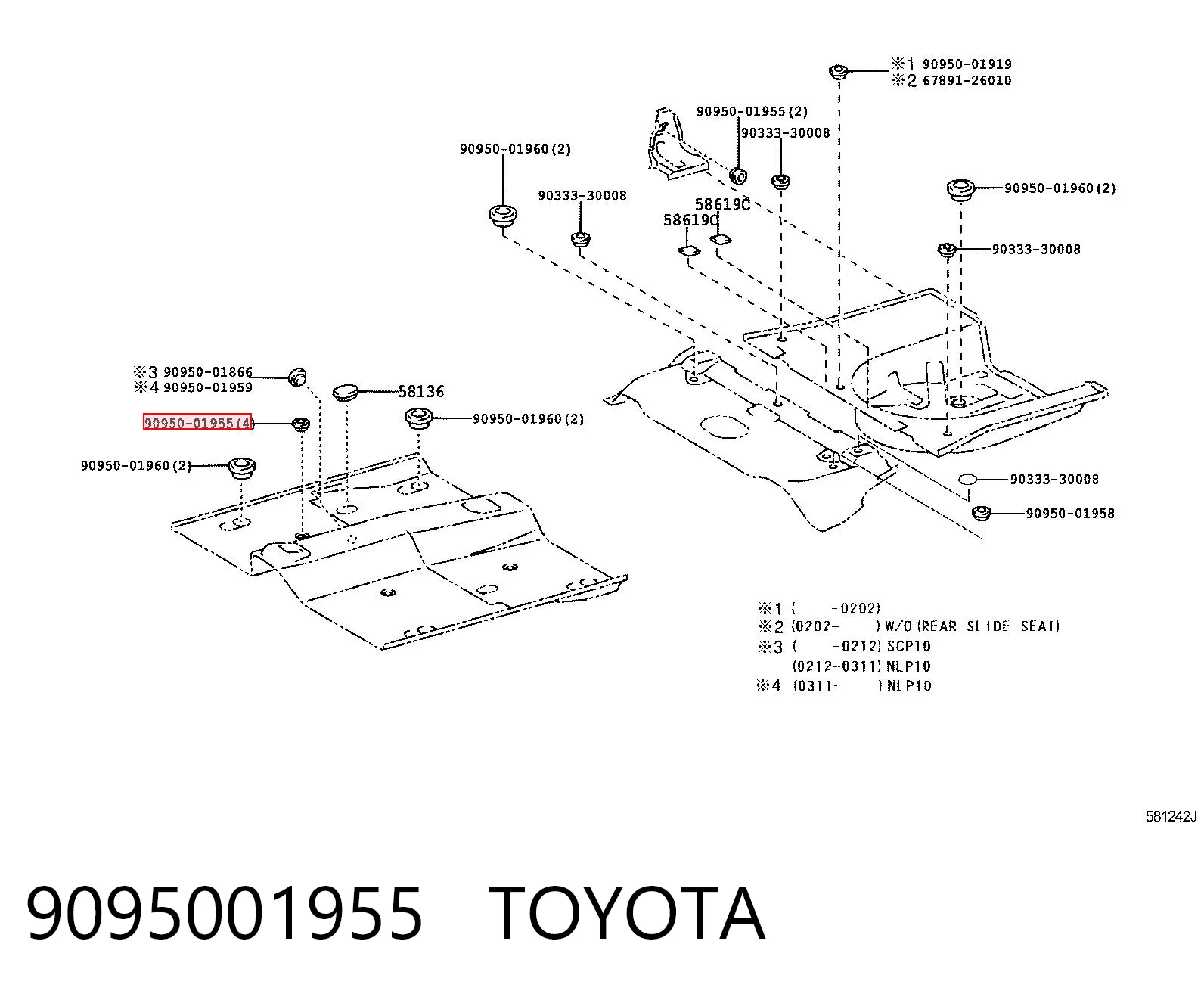 9095001955 Toyota 