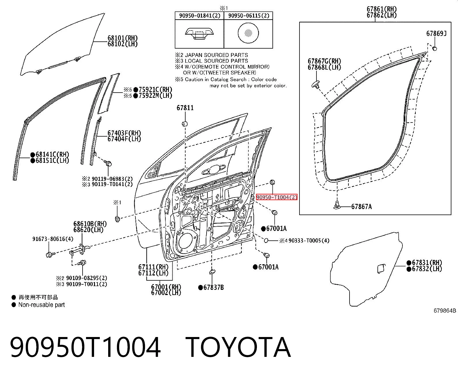 90950T1004 Toyota