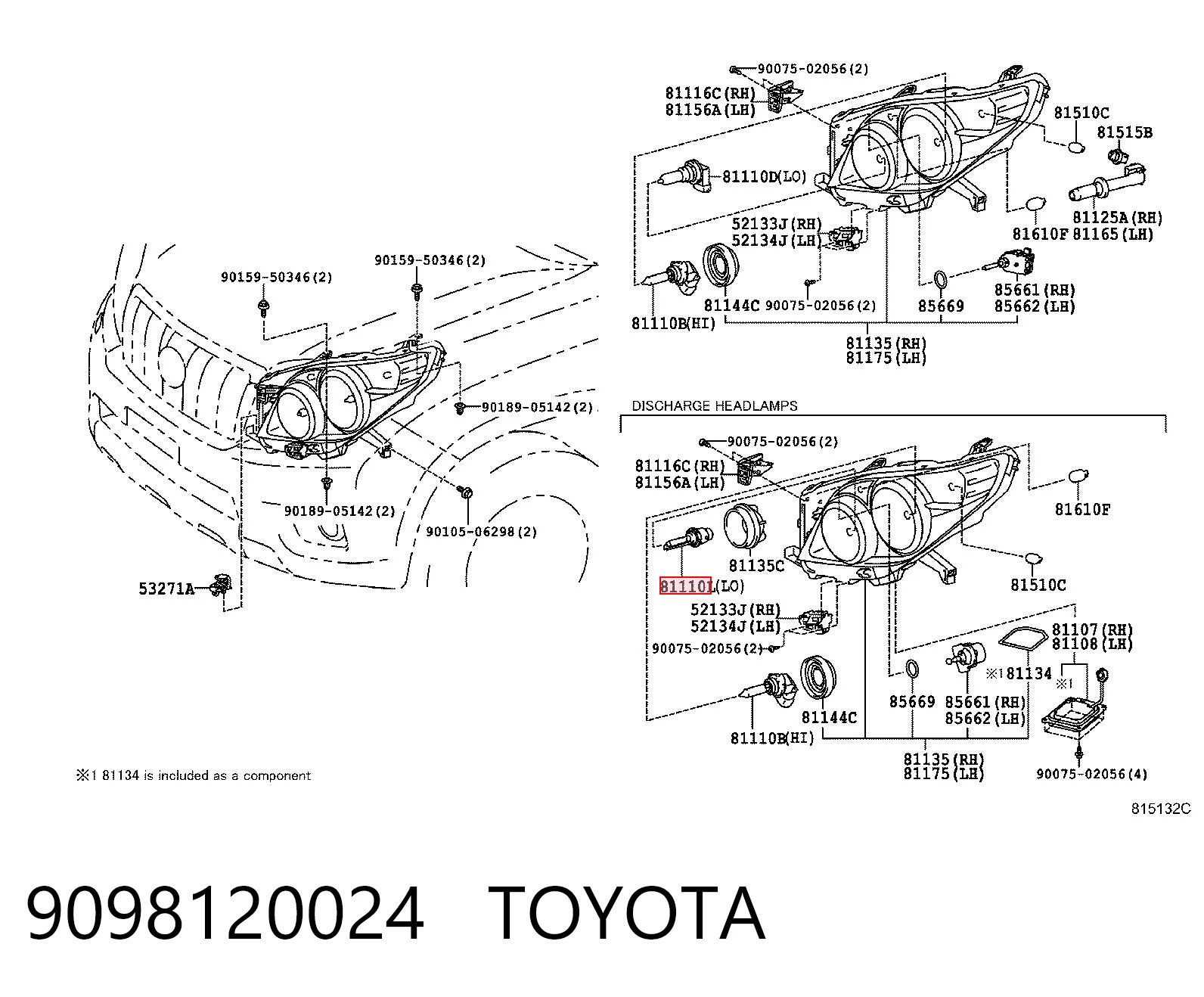 9098120024 Toyota Żarówka ksenonowa