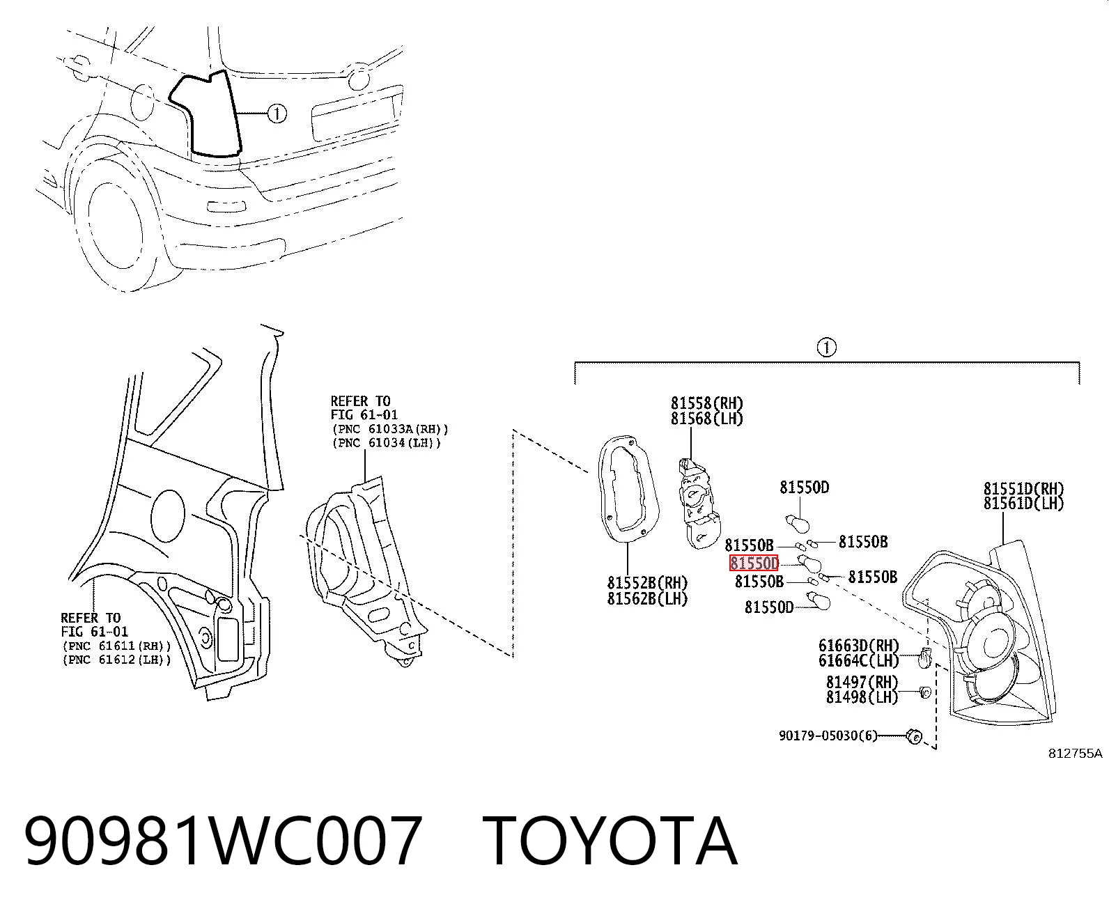 90981WC007 Toyota
