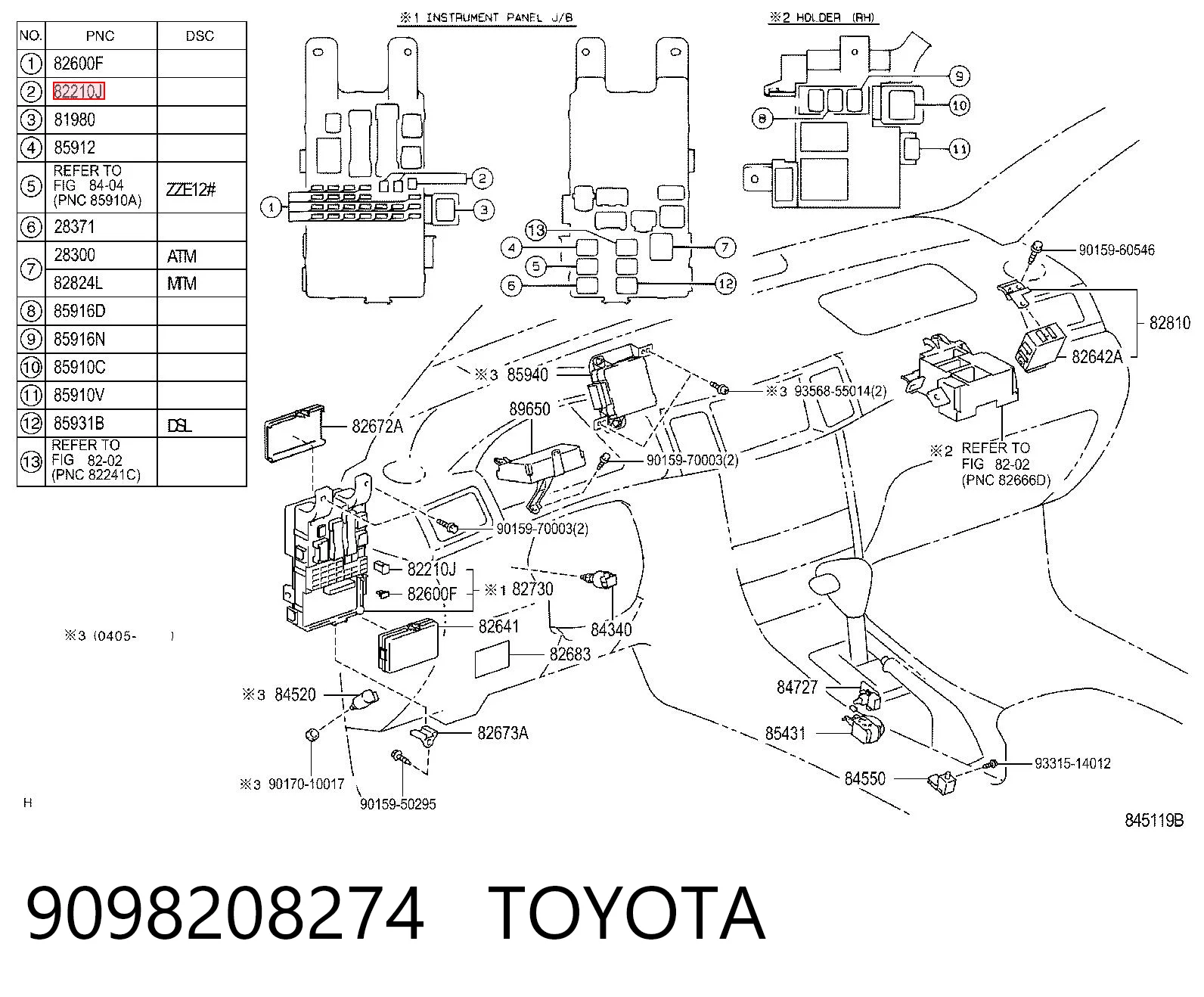 9098208274 Toyota Bezpiecznik