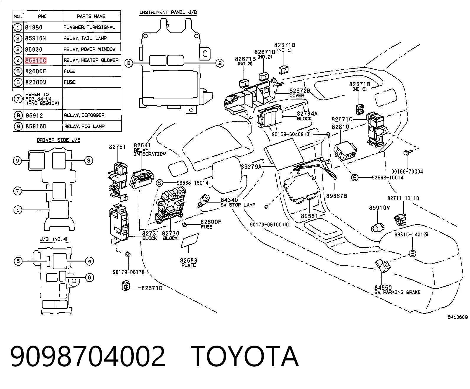9098704002 Toyota Rezystor wentylatora nagrzewnicy (ogrzewacza kabiny)