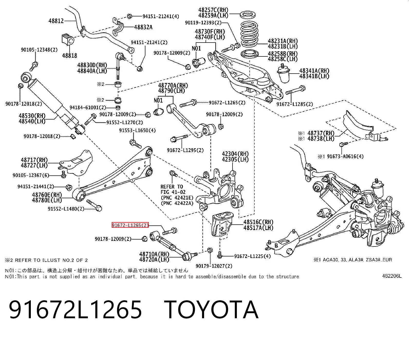 91672L1265 Toyota