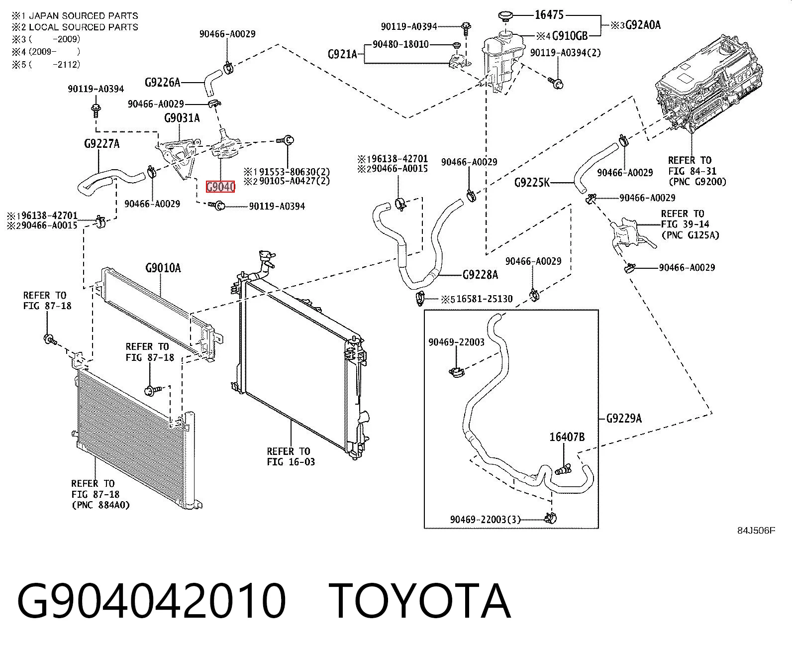 G904042010 Toyota Pompa chłodzenia wodą, dodatkowa elektryczna