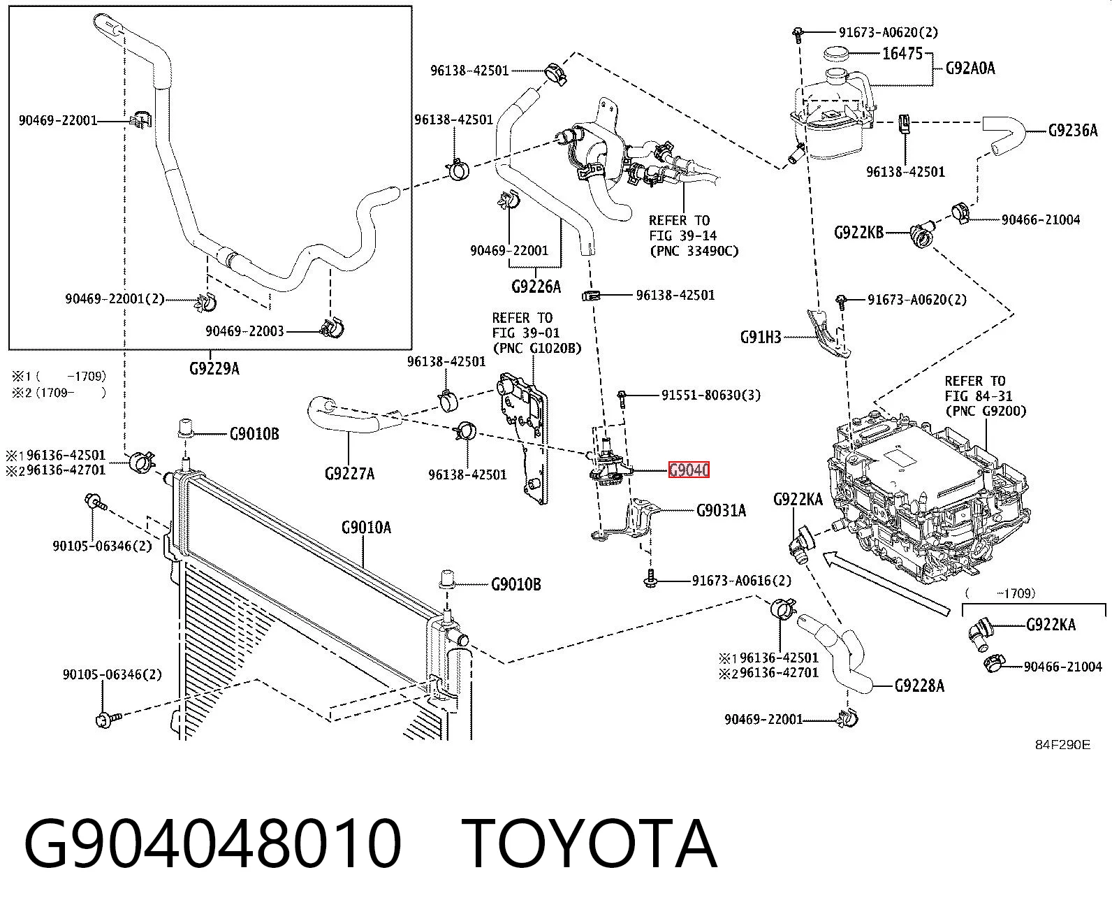 G904048010 Toyota Pompa chłodzenia falownika