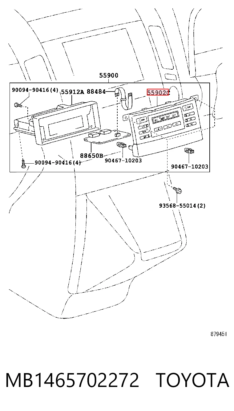 Sterownik trybów ogrzewania/klimatyzacji Toyota Corolla VERSO minivan (R10) (2004 - 2009) cena, od 58,03 USD